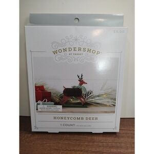 Honeycomb Deer Holiday Decor 8.75" Christmas Festive Shelf/Mantel Decor NEW D6